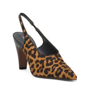 FRANCO SARTO Camel Haircalf Sorrento Slingback Heels